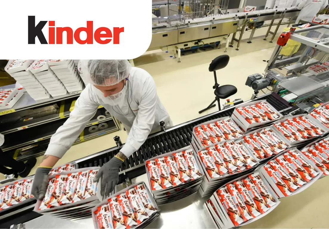 Упаковка шоколадной продукции Kinder