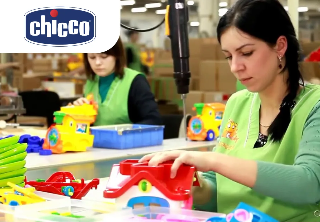Упаковщик детских игрушек на завод Chicco
